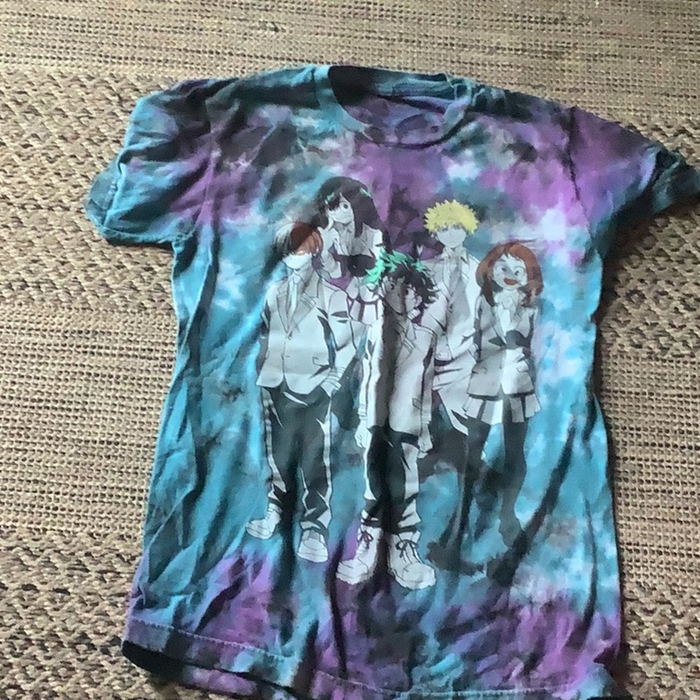Tye dye my hero academya tee-shirt